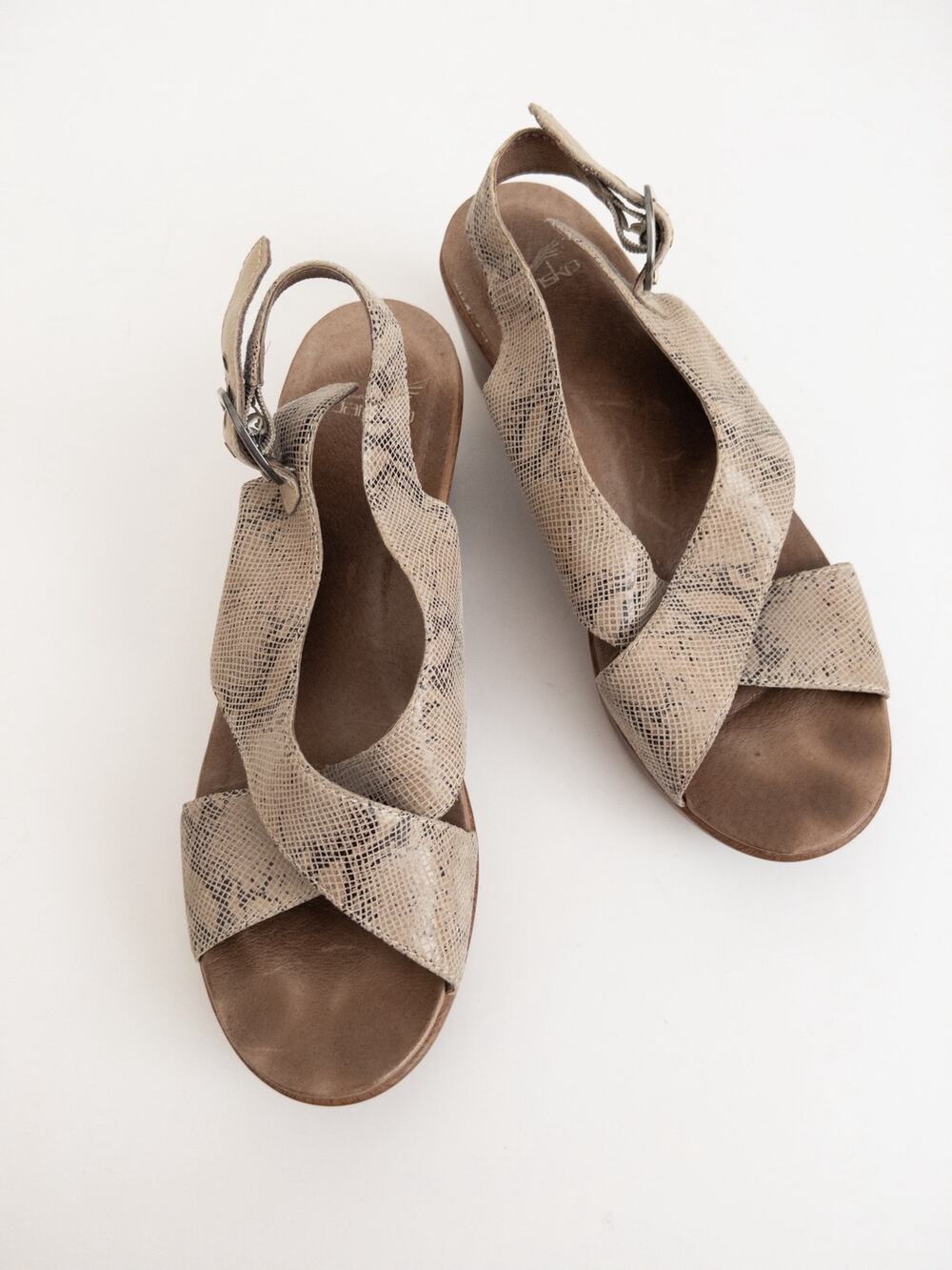 Dansko Snakeskin Clog Heel Sandal Size 41